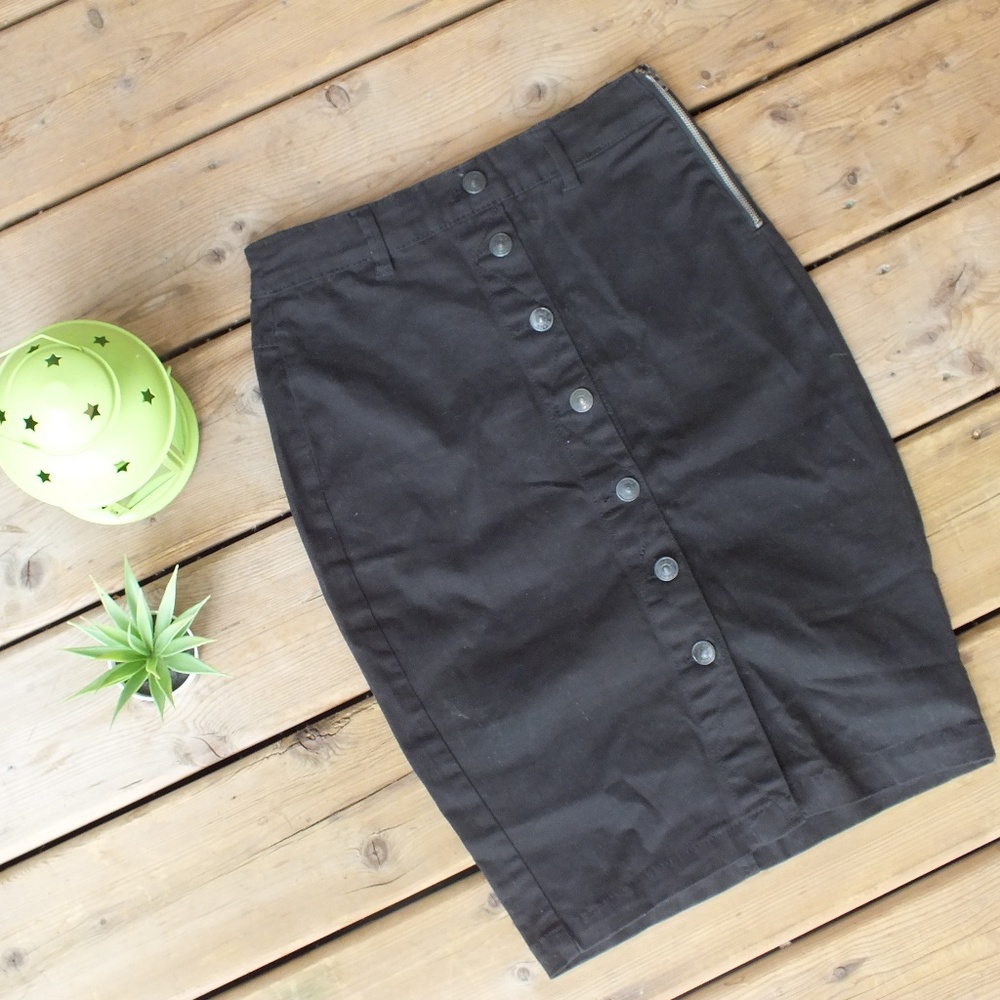 MOTO Jeans Button Up Pencil Skirt